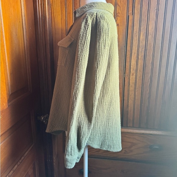 Grace + Karma Gauzy Cotton Button Down Top Size Large Soft 100% Cotton - Picture 2 of 9